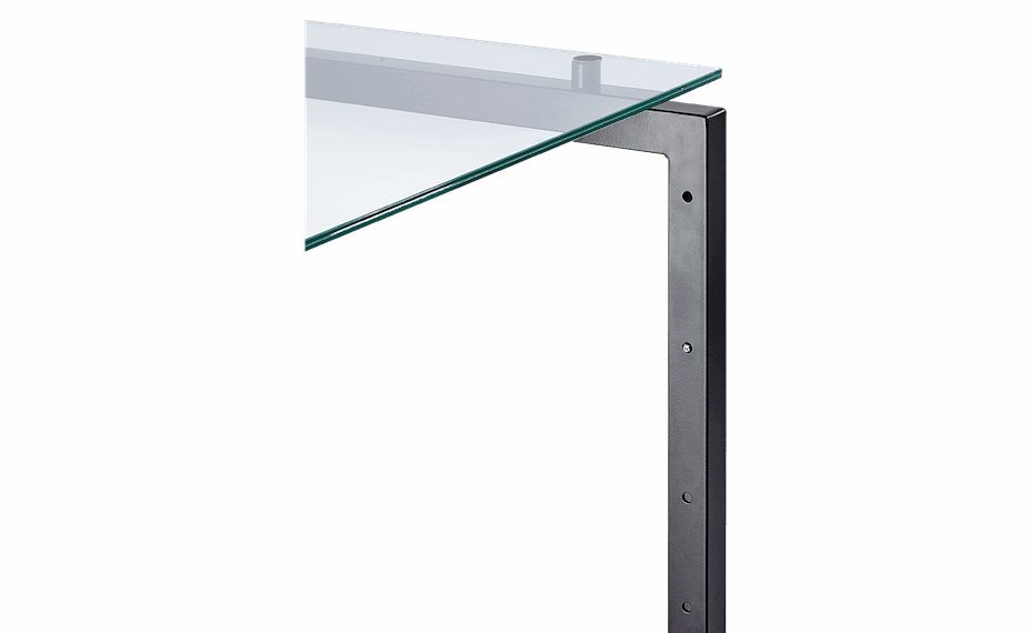 Buffet Tischsystem Slimline Flex mit einer Platte aus Glas