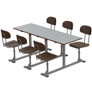 Tisch-Stuhl-Einheit für sechs Personen